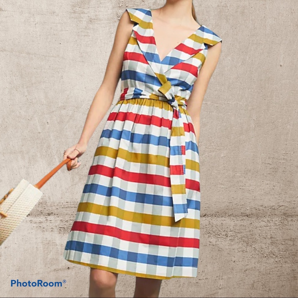 NWT Anthropologie Maeve Cricket Club Dress, with belt.